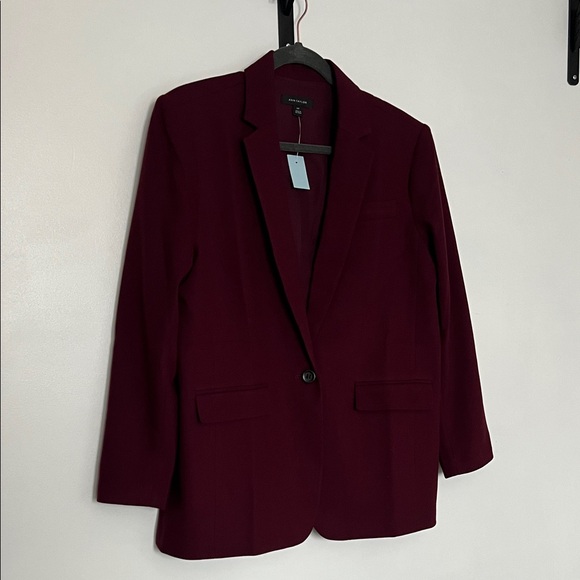 Ann Taylor Burgundy Blazer - Picture 2 of 5